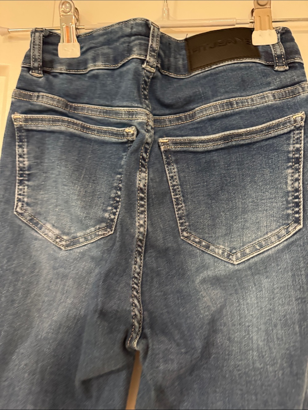 FITJEANS Dark Blue High-Rise Flare Jeans XS - Picture 5 of 7